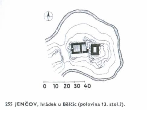 Plánek hradu Jenčov 3